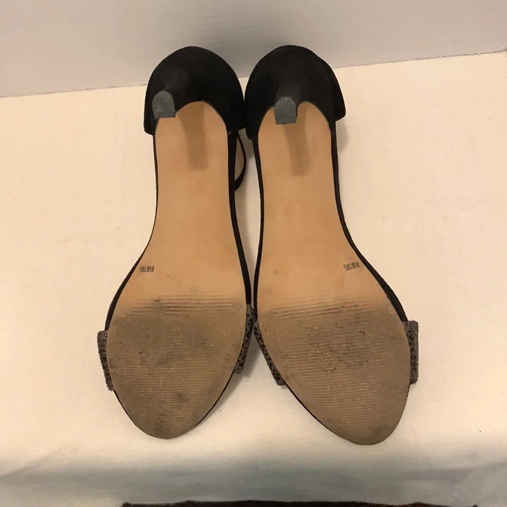 SOLE SOCIETY HEEL 4• 5” SO SHEILA GRAY:BLACK SUEDE/CALF SZ 8•5 M - Picture 6 of 8